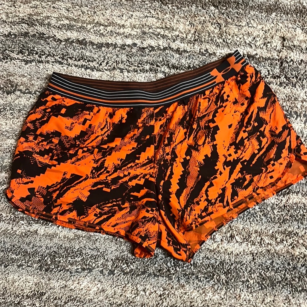 Under Armour Black and Orange Tough Mudder Shorts